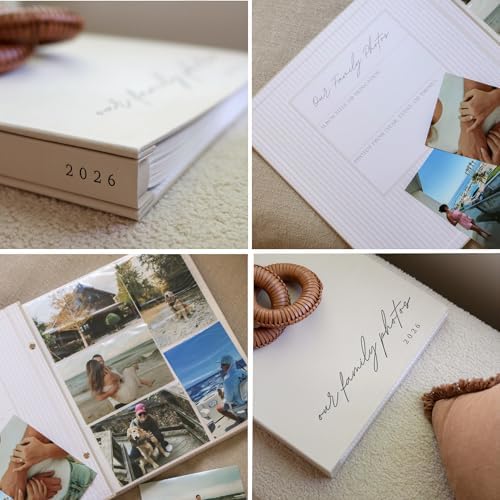 Family Photo Album 4x6 Pictures & Custom 2026 Year Large Linen Picture Book - Image 6