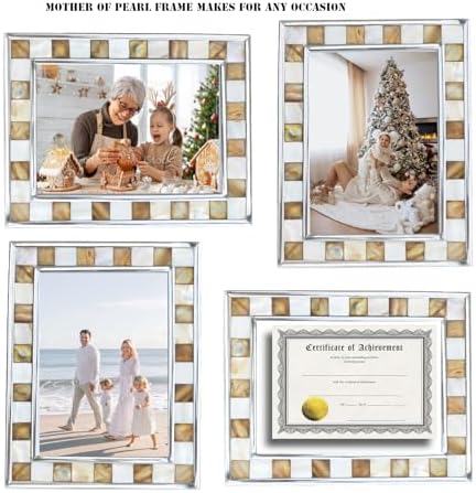 Silver Plate 8x10 Picture Frame, Brown+White, 1pc - Image 2