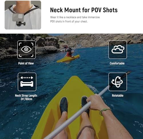 NEEWER Magnetic Neck Mount Compatible with GoPro DJI Insta360 iPhone, GP15 - Image 2