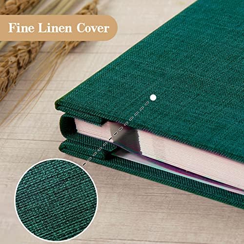 potricher Self Adhesive Photo Album 40 Pages, Linen cover, Dark Green - Image 5