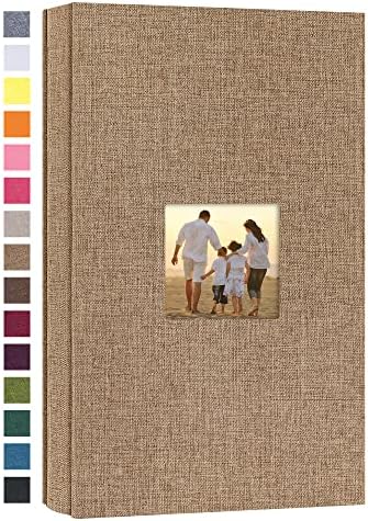 potricher Photo Album 4x6 Pictures, 300 Pockets, Linen Cover, Khaki by potricher