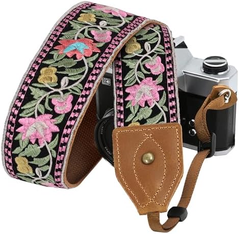 Padwa Lifestyle 2" Wide Classic Crazy Horse Art Cowhide Head Cotton Camera Straps for Photographers by PadwaLifestyleCameraStrap