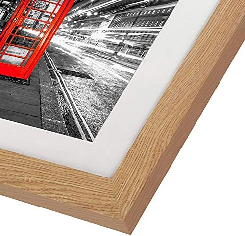 Americanflat 11x14 Picture Frame with Shatter-Resistant Glass - Use as 8x10 Frame with Mat or Display 11x14 Photo Without Mat - Signature Collection - Picture Frames for Wall Display - Dark Oak - Image 6