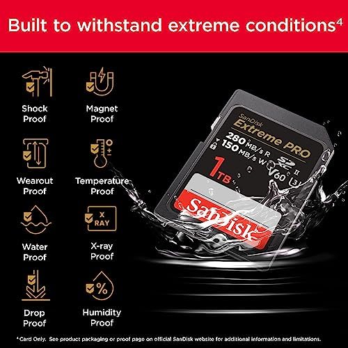 SANDISK 1TB Extreme PRO SDXC UHS-II Memory Card - C10, U3, V60, 6K, 4K UHD, SD Card - SDSDXEP-1T00-GN4IN - Image 5