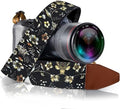 Art Tribute Camera Strap - Shoulder, Crossbody & Neck Camera Strap for Photographers, Fits All Cameras, Canon Nikon Sony Fujifilm, Padded Strap W/Quick Release, Embroidered Cotton & Leather Ends by ArtTribute