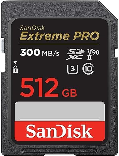SANDISK 512GB Extreme PRO SDXC UHS-II Memory Card - C10, U3, V90, 8K, 4K, Full HD Video, SD Card - SDSDXDK-512G-GN4IN by Unknown