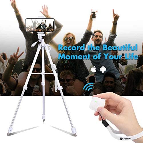Fotopro 60" White Camera Tripod for iPhone with Remote Lightweight Aluminum - Image 3