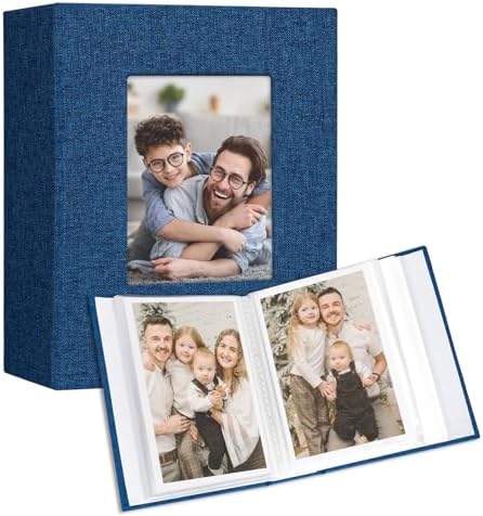 Vienrose 4x6 Small Photo Album, 2 Pack, 100 Photos, Blue by Vienrose