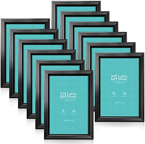 LaVie Home 4x6 Picture Frames (12 Pack, Black) Simple Designed Photo Frame with High Definition Glass for Wall Mount & Table Top Display, Set of 12 Classic Collection by LaVieHome