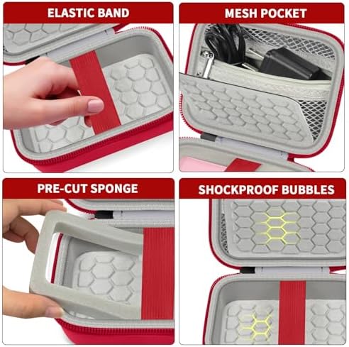Comecase Digital Camera Case for Kodak PIXPRO FZ45 FZ55 for Travel, Red - Image 4