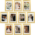 upsimples 4x6 Picture Frame, Photo Collage Wall Decor Set of 10, Gold by upsimples