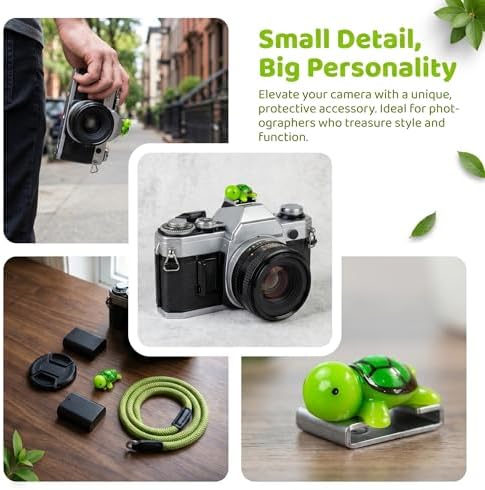 Camera Hot Shoe Cover, Cute Hot Shoe Cap, Hot Shoe Protector Compatible with Sony Fujifilm Fuji Canon Nikon Pentax Leical Panasonic (2pcs Tortoise) - Image 2