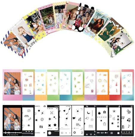 2x3 Inch Photo Border Stickers - Lovely Photo Stickers Compatible for Instax Mini EVO/Liplay/SE/13/12/11/41/40/99/90 Camera Film - Fuji Mini Film Colorful Accessories - 30 Packs by HIYQIN