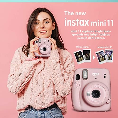 Fujifilm Instax Mini 11 Instant Camera Ice White + Fuji Film Value Pack (40 Sheets) + Shutter Accessories Bundle, Incl. Compatible Carrying Case, Quicksand Beads Photo Album 64 Pockets - Image 4