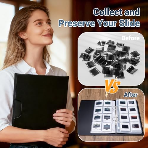 35mm Slide Film Mounts Archival Storage Case Organizer for 96 Slides - Image 2