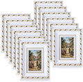 12 Pcs 2 x 3 Inch Small White Picture Frames Bulk Vintage by Unknown