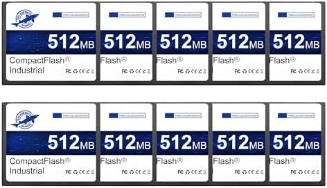 Dogfish Compact Flash Memory Card 512MB 10PACK Industrial CF Type I Card by THREE+COLOUR+DOGFISH