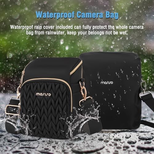 MOSISO Camera Bag, Crossbody Shoulder Bag Photography Camera Case, Black - Image 6