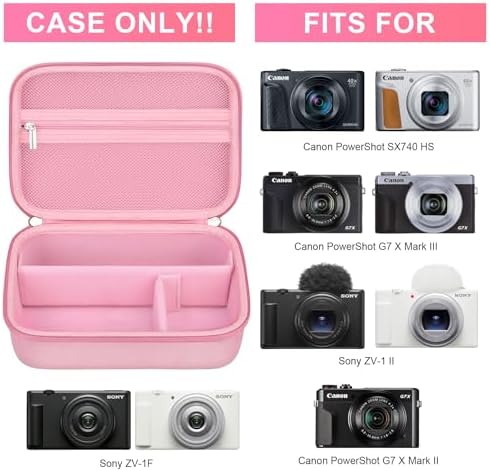 BOVKE Case for Canon G7X Mark III II/PowerShot SX740 SX730 Camera, Pink - Image 2