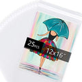 25 Pack Acid Free Crystal Sealed Clear Bags for 12x16 Art Prints, Photos by FallinginArt
