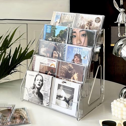 Card Display Stand set of 2, Clear 5-Tiered Shelf For Greeting Card, Stickers, Postcard, Sports Graded Card, Football Baseball Basketball Cards, Table Top Holder Display Rack For Psa Slabs (2 Pack) - Image 6