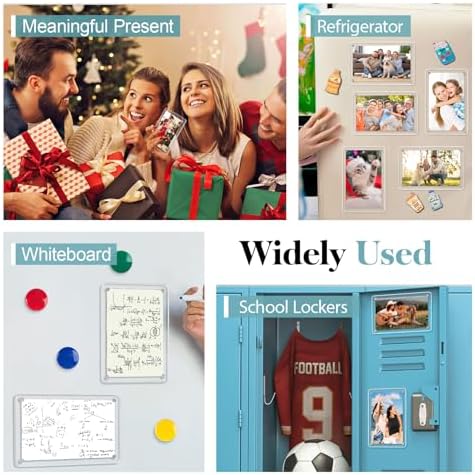 SAMYUCHO 10 Packs Acrylic 4x6 Magnetic Picture Frames for Refrigerator - Image 7