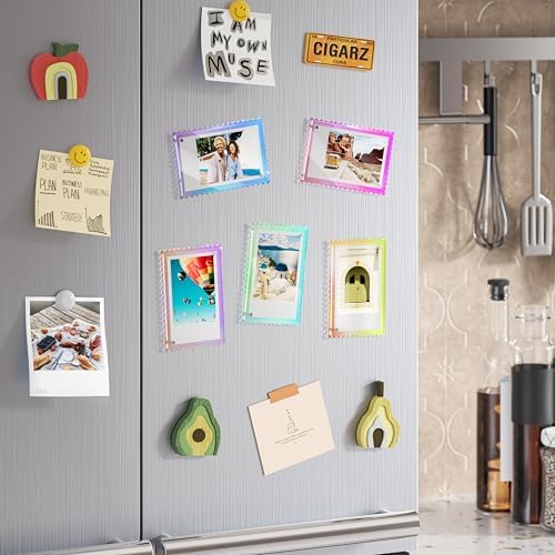WINKINE Instax Mini Magnetic Frames, Polaroid Frame Magnets for Refrigerator, 2x3 Picture Frame for Fujifilm Instax Mini & Polaroid Film, Small Photo Frames - Image 3