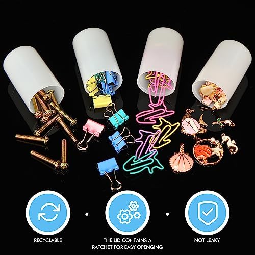 Jovitec 500 Pcs White Film Canisters with Caps Small Plastic Film Canister Holder 35mm Film Case Empty Camera Reel Containers with Lids for Storage Small Accessories Camera Film Roll Fish Hook Beads - Image 4