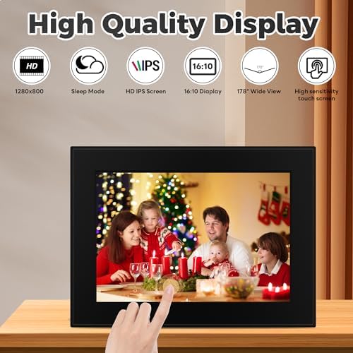 FRAMEO 10.1 Inch Smart WiFi Digital Photo Frame, Black - Image 4