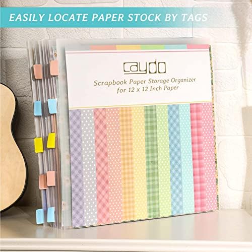 Caydo 36PCS Scrapbook Paper Storage Organizer for 12 x 12 Paper - Image 5
