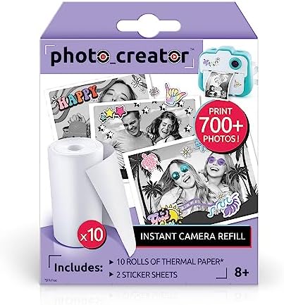 Canal Toys Photo_Creator Instant Print Camera Refill set- includes 10 rolls of white thermal paper and 2 sticker sheets - Image 2