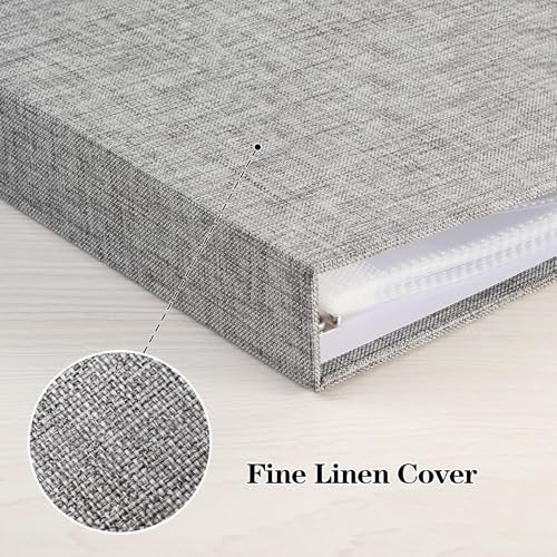 Mublalbum 8x8 Inch 3 Ring DIY Scrapbook Photo Album 40 Pages, Grey - Image 6
