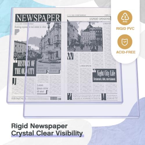 Faccito 12 Pcs Hard Newspaper Holder, 13 X 11'', 4.5mm Rigid PVC - Image 6