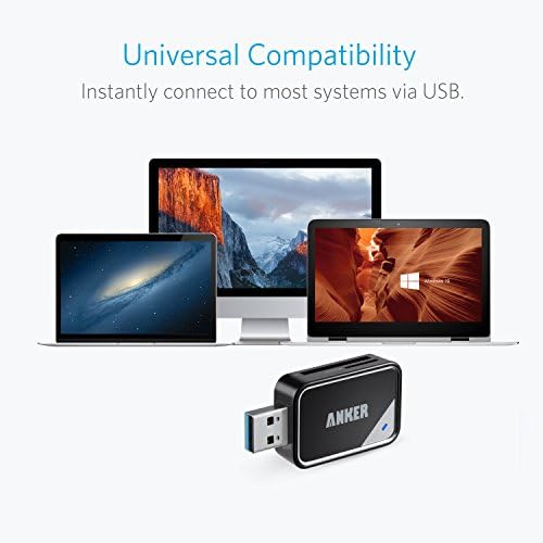 Anker USB 3.0 SD Card Reader, 2-in-1 for SDXC, SDHC, MMC, RS-MMC, Micro SDXC, Micro SD, Micro SDHC, UHS-I Cards - CardReader, Micro SD Card Reader (Pack of 2) - Image 4