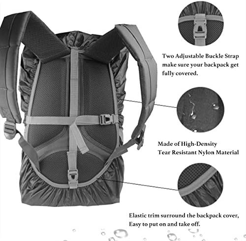 Frelaxy Hi-Visibility Backpack Rain Cover with Reflective Strip 100% Waterproof Ultralight Backpack Cover, Storage Pouch, Anti-Slip Cross Buckle Strap, for Hiking, Camping, Biking, Outdoor, Traveling - Image 4