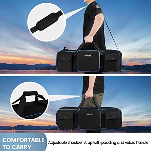YOREPEK 30.5" Heavy Tripod Carrying Case Bag with 2 Padding Protective Pads - Image 6
