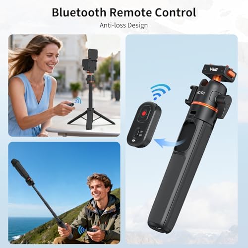 VRIG 21" Mini Camera Tripod for Insta360 Ace Pro2 with Wireless Remote - Image 5