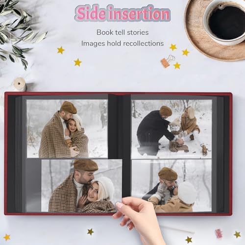 Popotop 4x6 Photo Album 200 Pictures, Linen Hardcover, Reinforced Spine - Image 4