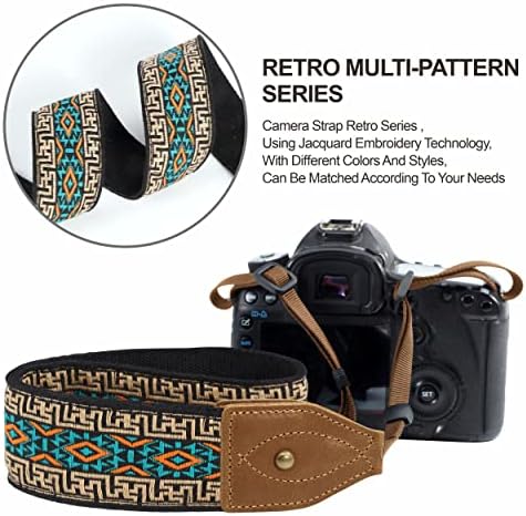 Padwa Lifestyle 2" Wide Classic Crazy Horse Art Cowhide Head Cotton Camera Straps for Photographers - Image 5