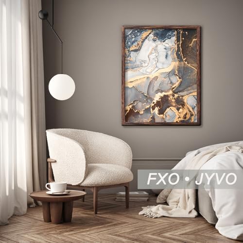 Fxojyvo 14x22 Picture Frame Set of 3 Brown Engineered Wood Wall Hanging - Image 7
