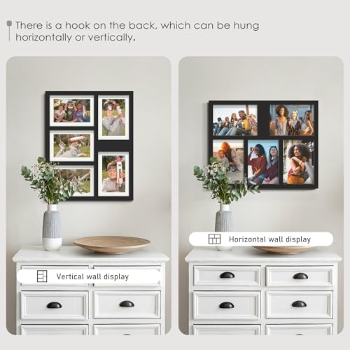 DUENPY 5x7 Collage Frame Holds 5 4x6 Photos Black - Image 6