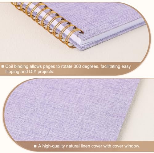 Scrapbook Photo Album 10x10 Inches 40 Pages Linen Cover Purple - Image 5