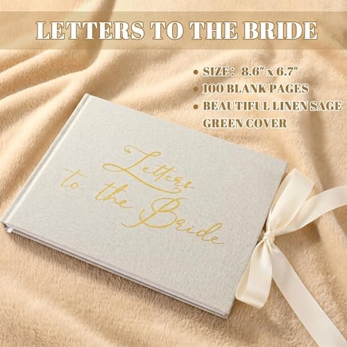 Wedding Guest Book Letters to Bride 8.5x7 Inch,White,Simple - Image 3