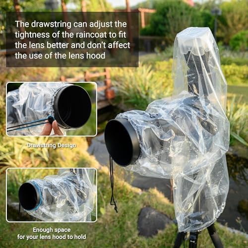 2PCS Clear Camera Rain Cover Sleeve with Flash for Camera + Lens up to 18" - Image 4
