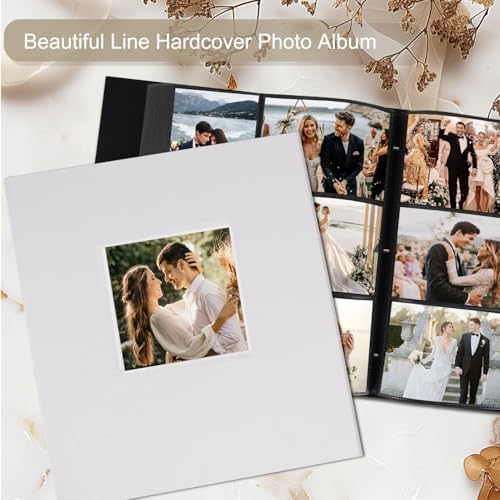 Artmag Photo Album 4x6 600 Large Capacity Linen Album Book Holds 600 Horizontal and Vertical Photos for Family Wedding Anniversary (600 Pockets, White) - Image 4