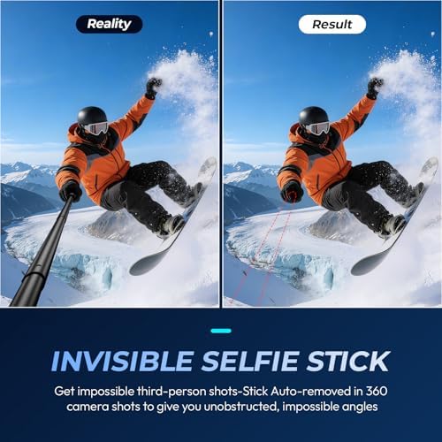 66" Invisible Selfie Stick Tripod for Insta360 X 6 5 4 3/DJI Osmo 360 - Image 3