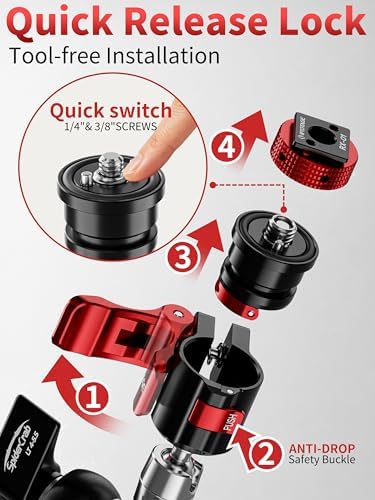 IFOOTAGE Magic Arm Clamp MA5-6, 11 Inches Adjustable Friction Power Articulating Magic Arm with 1/4" and 3/8" Thread Screw for DSLR Camera Rig/LCD Monitor/LED Lights - Image 5
