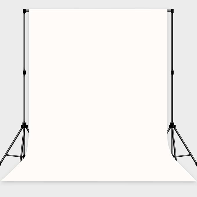 White Photo Backdrop Background Fabric Professional Photography 8x10ft | Seamless Design eliminates Wrinkle Portrait Photography Wedding Dark Theme Decorations by MIZSYE
