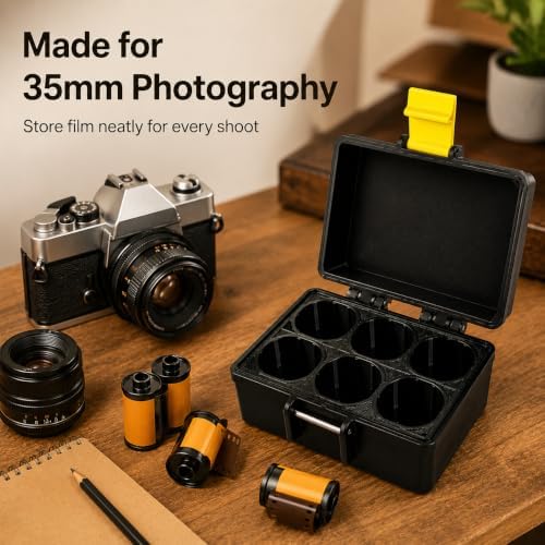 Film Box/135 Film Case -for 3 Rolls of 35mm Films ，to Sort & Enjoy & Safeguard Film, 3D printing technology。 (black-6) - Image 5