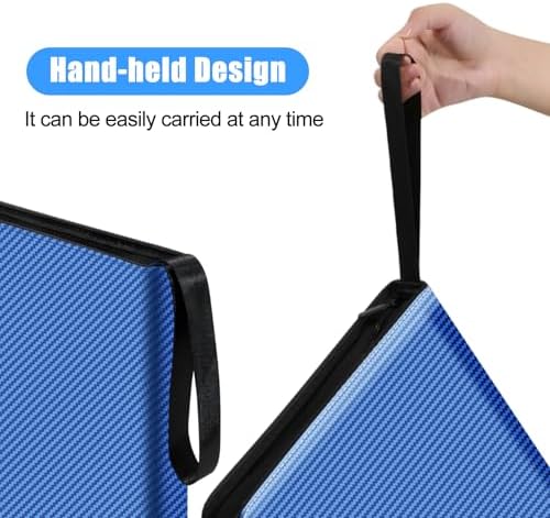 eTone Film Negative Storage Album, Black PU Leather, 50 35mm Acid-Free Sleeves, Triple Ring Binder Box, 13.18x7.08x1.96 Inch (Blue) - Image 4